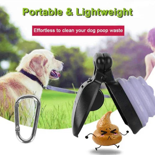 Foldable Dog Poop Bag Dispenser with Scoop - Portable Travel Waste Picker - TheHoomy