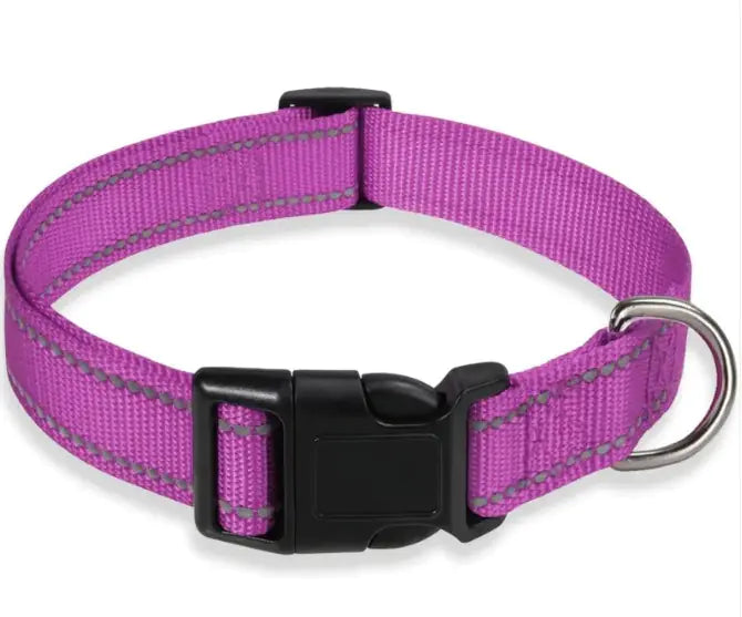 Adjustable Chest Strap Dog Harness - Reflective Nylon Collar (S-XL)