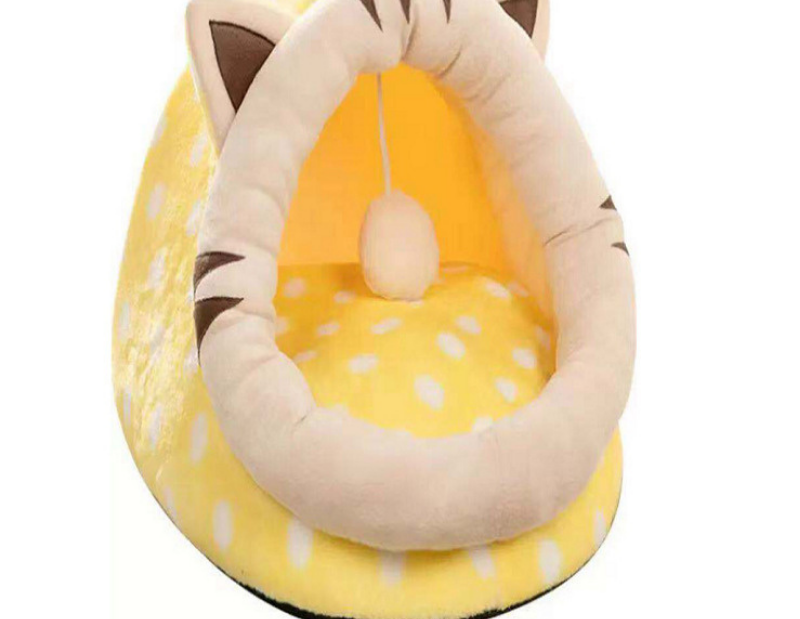 Winter Enclosed Pet Bed - Warm Cushion Cave for Small Dogs & Cats (S-L)