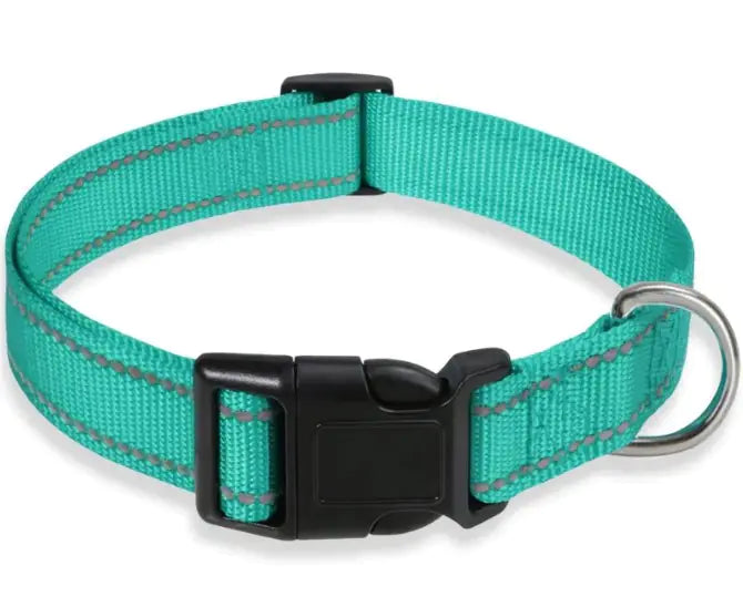 Adjustable Chest Strap Dog Harness - Reflective Nylon Collar (S-XL)
