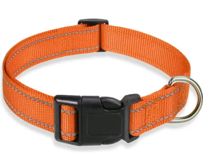 Adjustable Chest Strap Dog Harness - Reflective Nylon Collar (S-XL)
