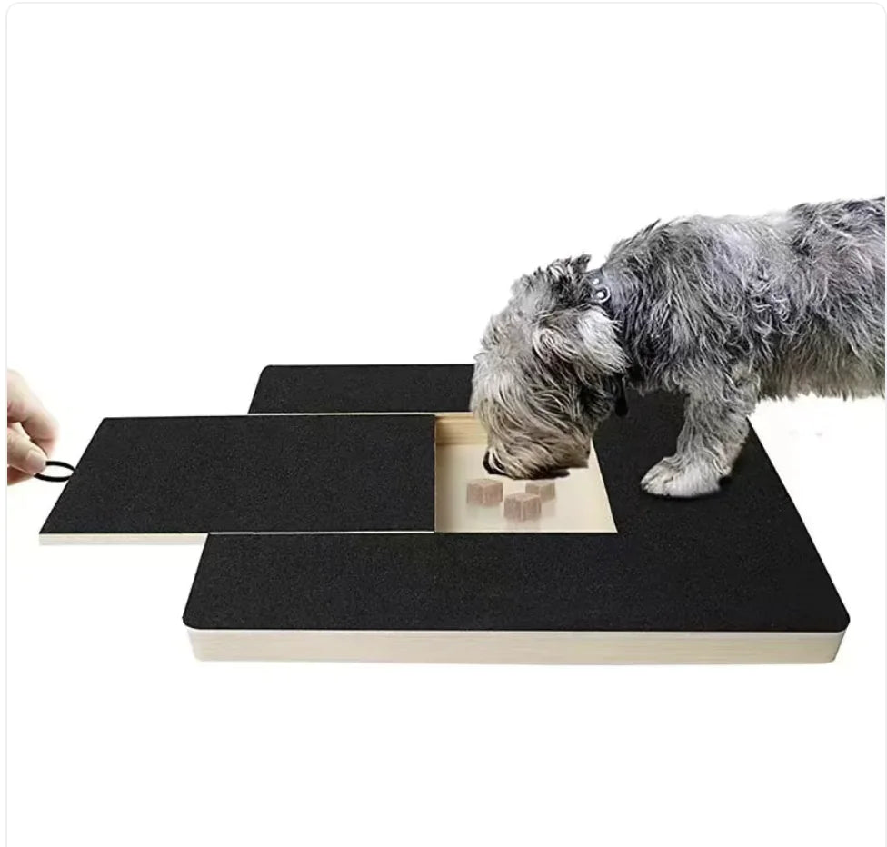 Wooden Dog Nail File Board - Natural Scratch Pad with Sandpaper