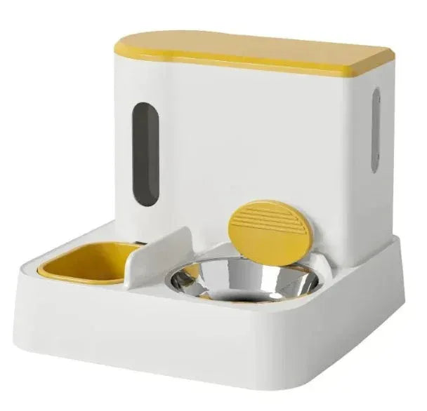 Automatic Cat Feeder & Water Dispenser - Dual Bowl Design with Gravity Feed - TheHoomy