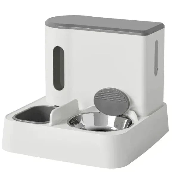 Automatic Cat Feeder & Water Dispenser - Dual Bowl Design with Gravity Feed - TheHoomy