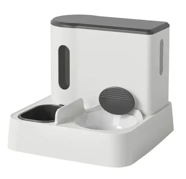 Automatic Cat Feeder & Water Dispenser - Dual Bowl Design with Gravity Feed - TheHoomy