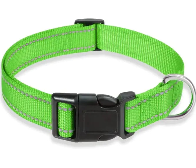Adjustable Chest Strap Dog Harness - Reflective Nylon Collar (S-XL)