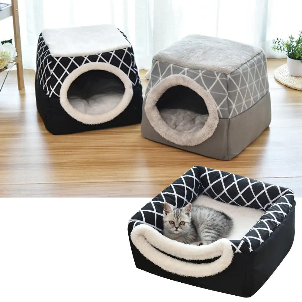 Space Capsule Pet Bed - Dual Use Villa for Dogs & Cats (L-XL)