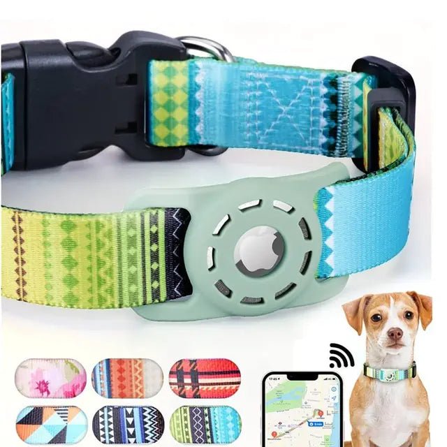 TheHoomy AirTag Dog Collar - Adjustable Digital Print Pet Collar with AirTag Holder - TheHoomy
