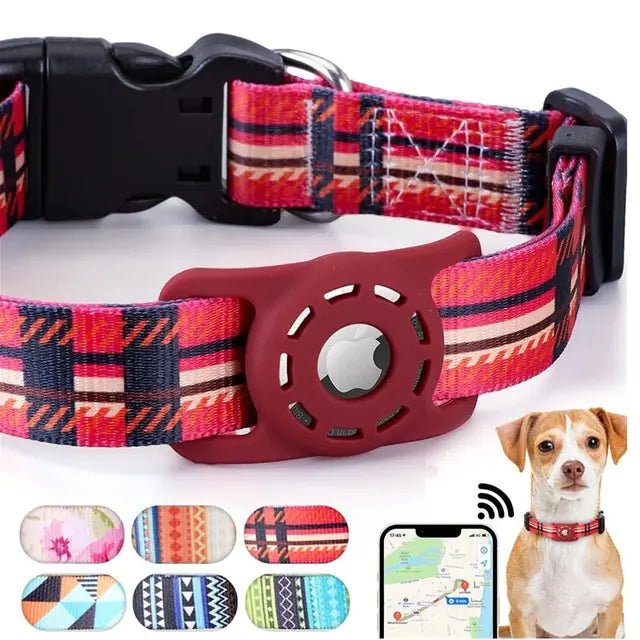 TheHoomy AirTag Dog Collar - Adjustable Digital Print Pet Collar with AirTag Holder - TheHoomy