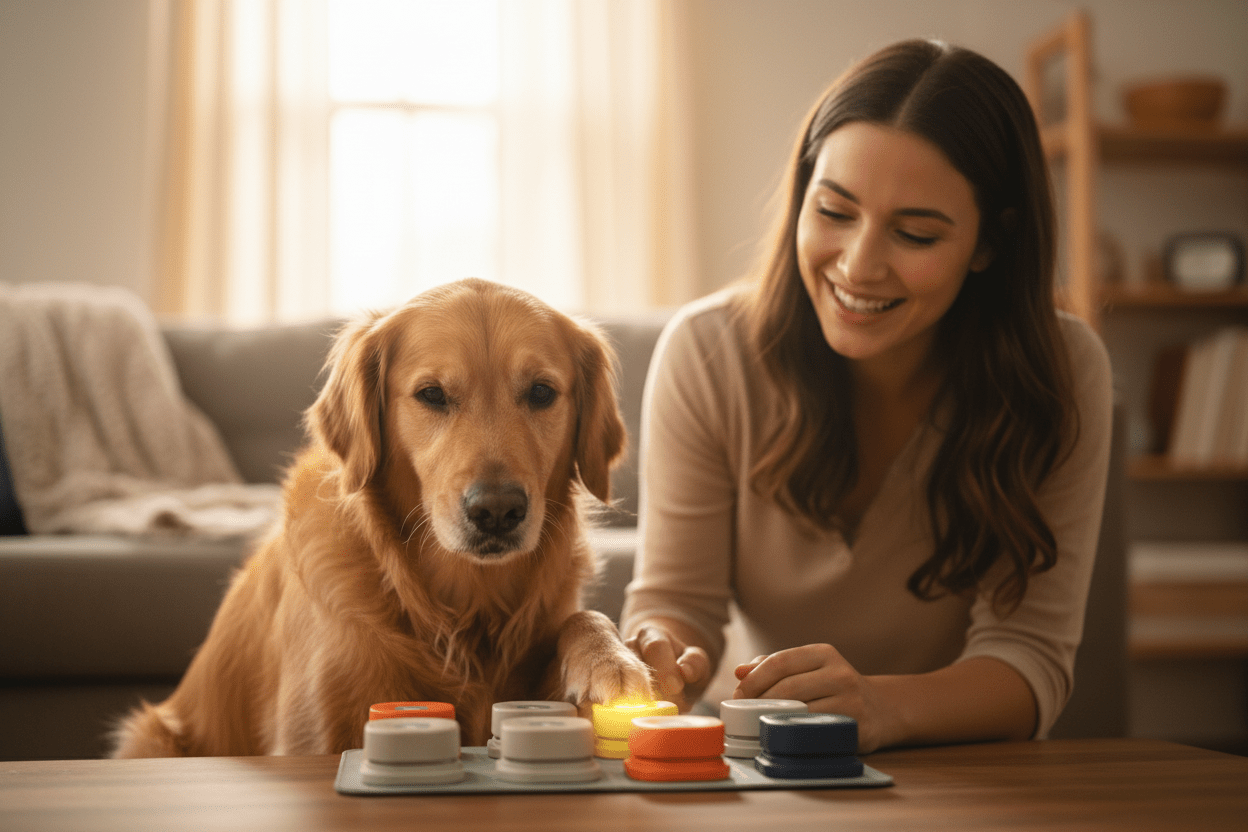 TheHoomy Dog Communication Buttons - Trainable Sound Board with 9 Recordable Buttons - TheHoomy