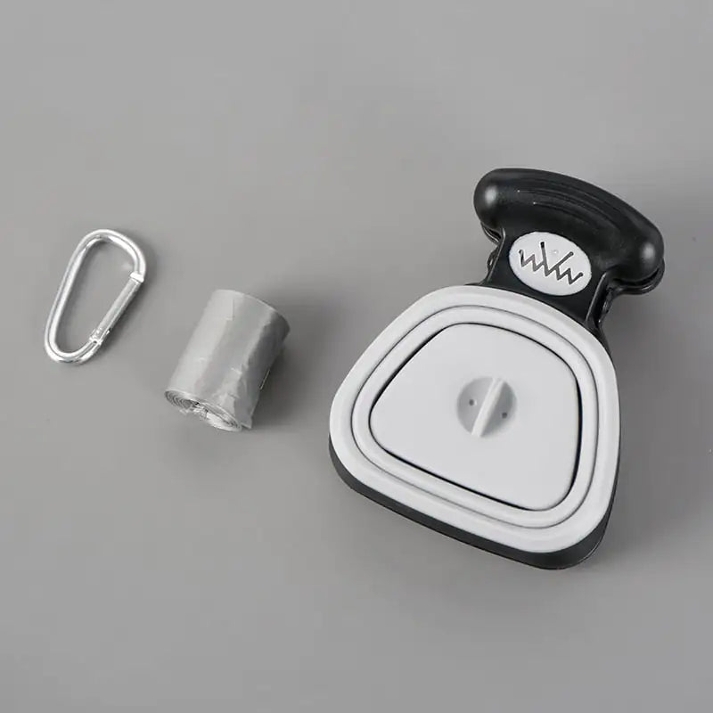 Foldable Dog Poop Bag Dispenser with Scoop - Portable Travel Waste Picker